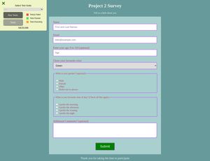 Project 2 - Build A Survey Form
